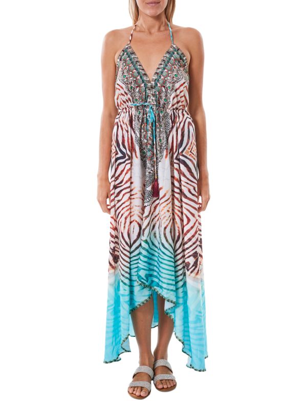 Ranee's Halter Shark Hem Cover Up Dress